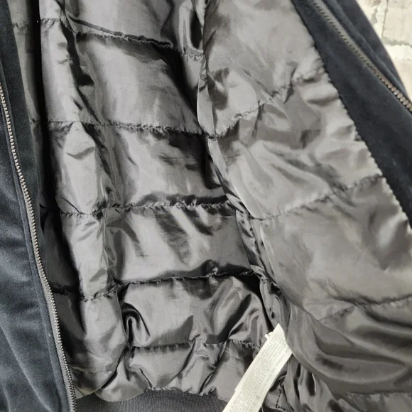Zara Boy Velveteen Zip Front Bomber Jacket Black Size 13/14 - Picture 8 of 10